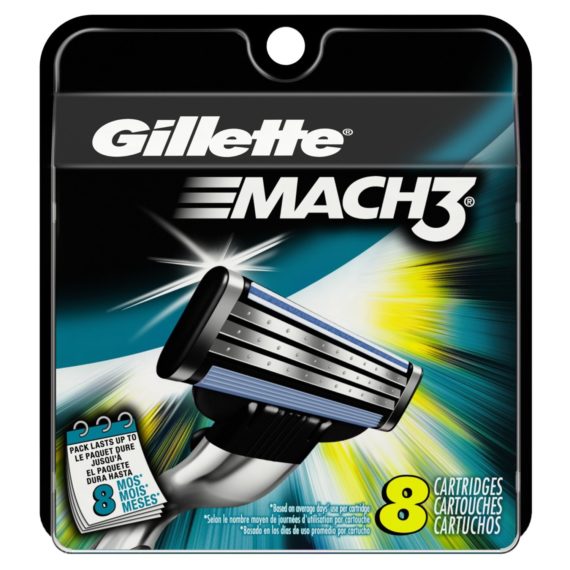 Gillette Mach3 Razor Blades, 8s