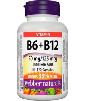 Webber Naturals Vitamin B6, B12 & Folic Acid
