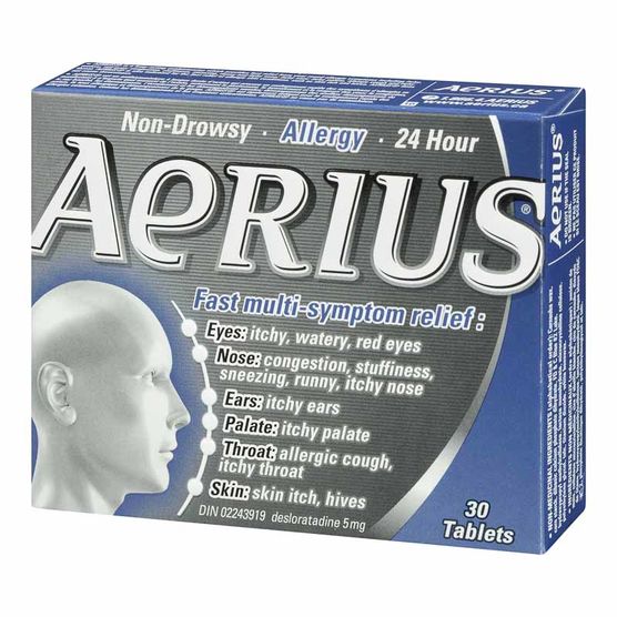 Aerius 24 Hour Allergy Relief, 30s