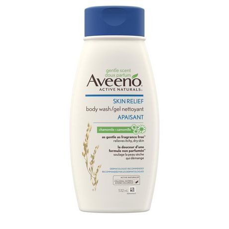Aveeno Body Wash, Active Naturals Chamomile Skin Relief Wash for Sensitive Skin, 532 mL