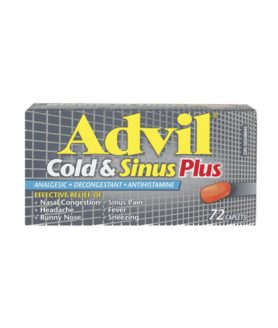 advil cold & sinus plus, 72 capsules