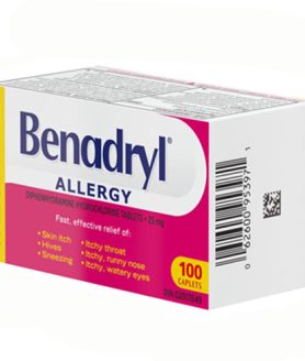 benadryl value size for allergy