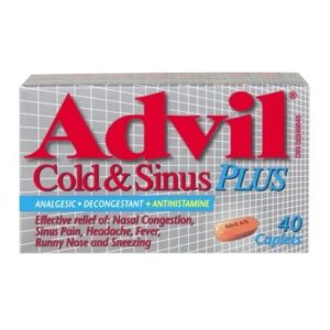 Feel Better with Advil Cold & Sinus Plus, 40 Caplets