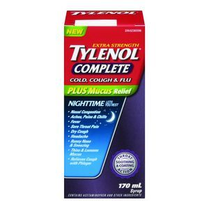 Tylenol Complete Cold, Cough, and Flu Nighttime Syrup